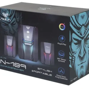 HXEIA RGB AULA N-189/ 5+2X3W/ GAMING SPEAKER/ USB/2.1/ BLACK