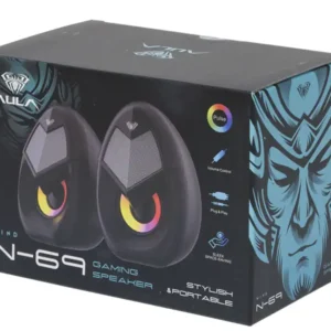 HXEIA RGB AULA N-69, 2X3W GAMING SPEAKER, USB, BLACK