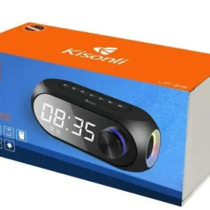 HXEIA KISONLI LP-2S, SPEAKER/BLUETOOTH/CLOCK/ SD/ FM RADIO/ AUX/ RGB, BLACK
