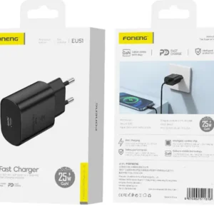 Foneng Wall charger EU51 GaN - Type C - PD 25W black