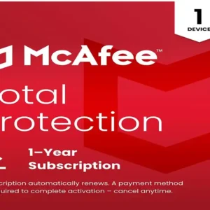 McAfee Total Protection - (3 Χρήστες– 1 έτος) Ηλεκτρονική άδεια